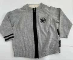 【アルマーニジュニア ジップアップ カーディガン 24M 92cm グレー】