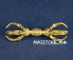 チベット仏教法器 真言宗 三鈷杵 金剛杵 真鍮製 vajra 13.3cm - メルカリ
