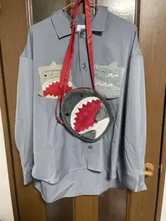 【シャツ未使用】ユニバ ジョーズ シャツ ショルダーバッグ JAWS