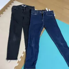 ZARA デニムパンツ ブラック ブルー