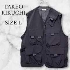 ✨美品✨ タケオキクチ 焚き火ウェザーベスト マルチポケット アウトドア L