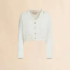 MARNI ホワイト クロップドカーディガンのサムネイル