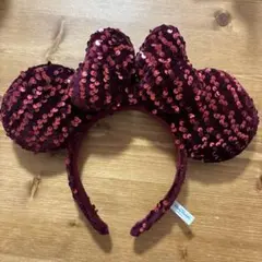 ミニーマウス風スパンコールカチューシャ