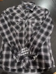 NICOLE CLUB FOR MEN 茶系チェック柄長袖シャツ