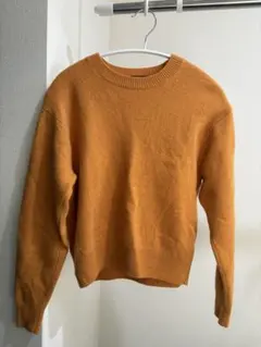 UNIQLO ウール100% ニット セーター オレンジ M