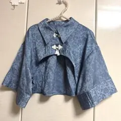 axes femme♡チャイナ釦 ショートボレロ ブラウス