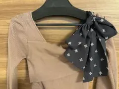 ロイヤルパーティー ニットワンピース ブラウン