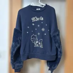 USJ SNOOPY 袖ファー　スウェット