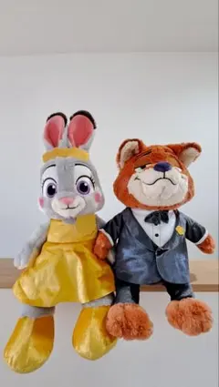 ズートピア2 Fuku V-BIGぬいぐるみ ニック ジュディタキシード ドレス