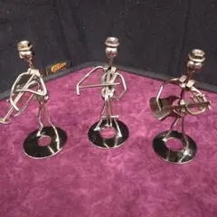金属製 ミュージシャンフィギュア 3体 セット