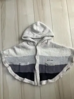 GELATO PIQUE ベビーポンチョ アイボリー/ブルー/ネイビー