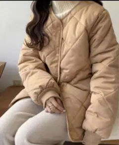 ダウンジャケット キルティングジャケット 中綿　コート　ニコアンド　カスタネ