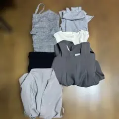 チェック柄セットアップ 等7点まとめ売り