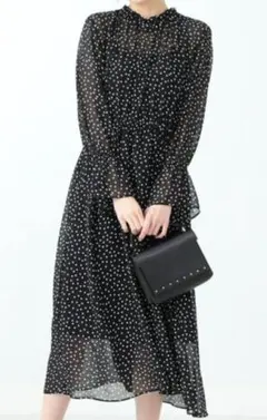 Ray BEAMS 　ドット シフォン 2way　 ワンピース