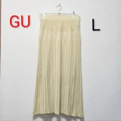 GU　ニットスカート　Ｌ　ベージュ　アクリル　ポリエステル　ナイロン　完売品のサムネイル