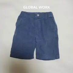 GLOBAL WORK コーデュロイ ハーフパンツ ネイビー