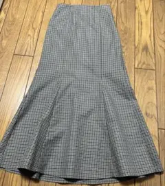 ギンガムチェックマーメイドスカート Sサイズ　アース