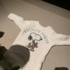 ジェラートピケ　ベビー　SNOOPY×BEAR ジャガードロンパース　ホワイト