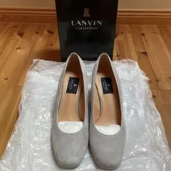 LANVIN COLLECTION ライトグレーパンプス　24.5cm