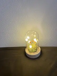 ガラスドーム テーブルライト ポストモダン LEDライト フラワーアレンジメント
