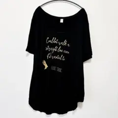 オールドネイビー【XXL】プリントTシャツ 黒 レーヨン ゆったり 大きいサイズのサムネイル
