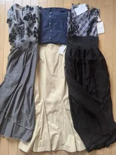 コーデ4 グレー　モノトーン　ナチュラル