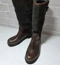 【あしながおじさん】極美品 ロングブーツ 23センチ レザーのサムネイル