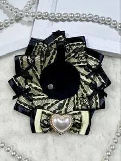 ロゼット 痛バッグ イエロー ブラック レース 推し活