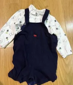 ベビー服　オーバーオール&くま柄長袖シャツ　まとめ売り　男の子　女の子