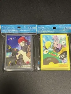 ポケモンカード デッキシールド ナンジャモ　ボタン　ブラッキー