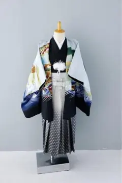 7-上 七五三 男の子 着物 羽織袴10点セット ポリエステル 5歳 男児