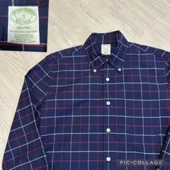 USA製Brooks Brothers ミラノ ボタンダウンチェックシャツ S