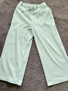 GU リブプルオンワイドフレアパンツ120cm ペパーミントグリーン