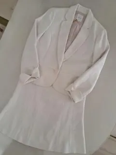 美品 スタイルコム セレモニースーツ ツイードラメ オフホワイト M