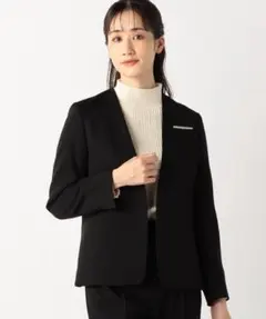 新品✨コムサイズム ノーカラージャケット 9 M ブラックのサムネイル