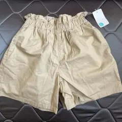 【新品タグ付き】ショートパンツ キュロット ベージュ 綿100% 130cm