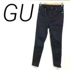 GU レディース　ブラック スキニーデニム　M 伸縮性ポケット　カジュアル