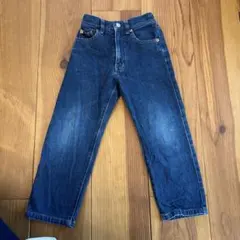 UNIQLO kidsダークブルー ストレートパンツ ウエストゴム付き