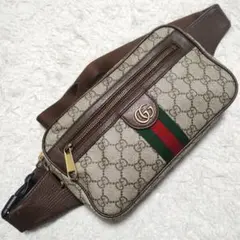 かくれもも！！⭐︎gucci オフィディア ショルダーバッグ　正規品　極美品 オフィディア〕スモール ショルダーバッグ ・ベージュ＆エボニー GG