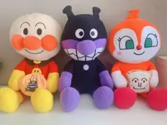 それいけアンパンマン ばいきんまん ドキンちゃん ぬいぐるみ 3点セット