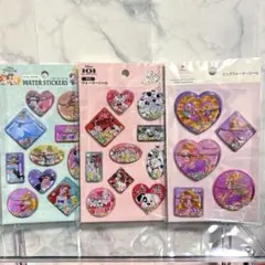 【新品】ディズニー ウォーターシール 3種　ラプンツェル 101匹わんちゃん