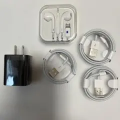 新品未使用Apple 充電器 USBケーブル イヤフォン　ACアダプターセット