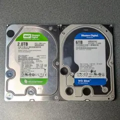3.5インチ HDD 2個セット 6TB+2TB