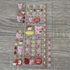 ★希少　平成レトロ　シール　ガラケー　ハムスター　くま　キラキラシール