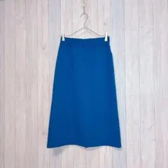 【a.v.v】ロングタイトスカート カットソー地 ウエストゴム 青 差し色 Mのサムネイル
