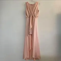 FIFILLESロングワンピース　ドレス　ピンク　ノースリーブ