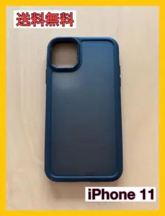 iPhone 11 スマホケース 黒 ブラック 半透明 ソフトケース