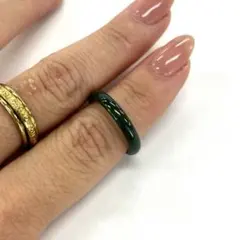 天然石 翡翠 リング 指輪 シンプル 15号 j
