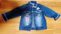 ミニーマウス デニムジャケット とキッズ用90 ショートパンツ100 セット