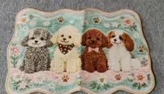 犬柄 デザインマット 滑り止め付き